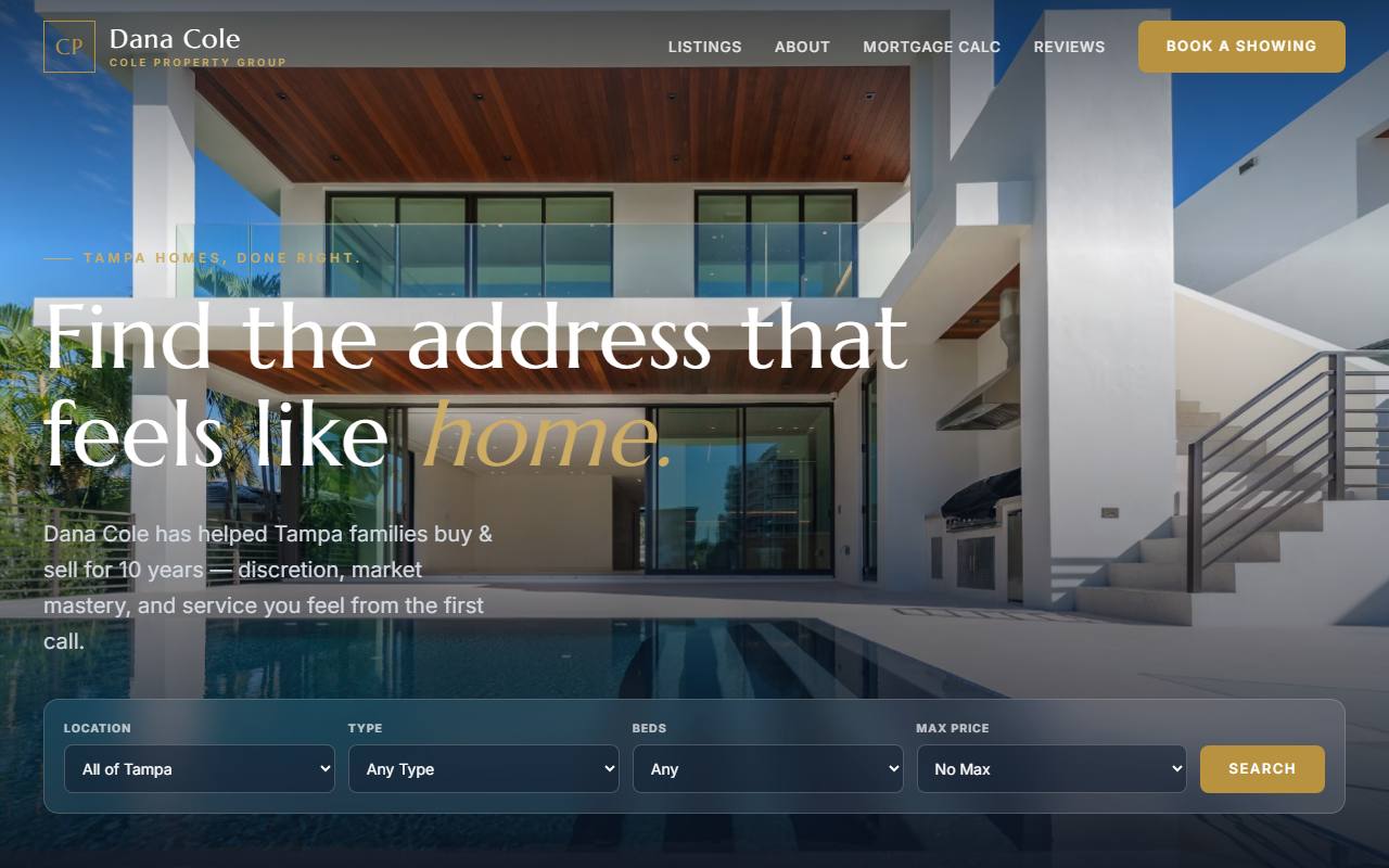Real Estate website template preview